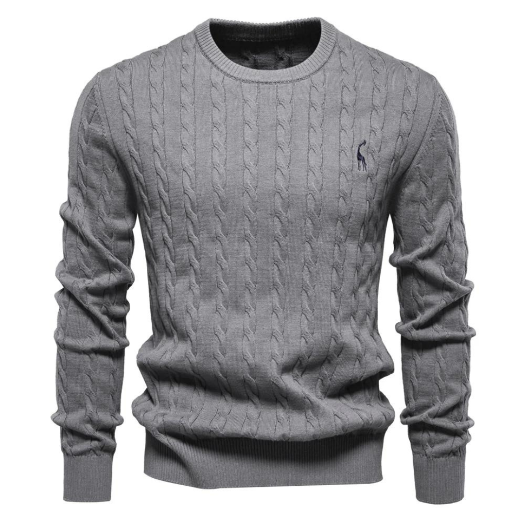 Zopfstrick Pullover Herren Strickpullover Warm Winter