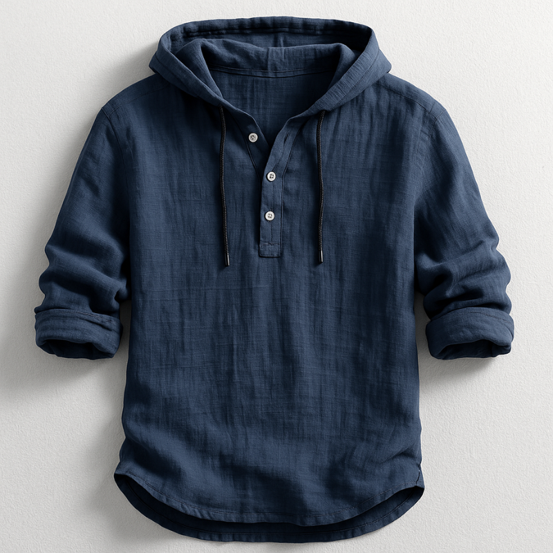 Luxus Kapuzen Hemd Herren Elegant Overshirt Casual
