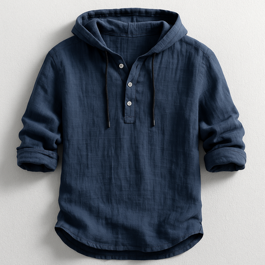 Luxus Kapuzen Hemd Herren Elegant Overshirt Casual