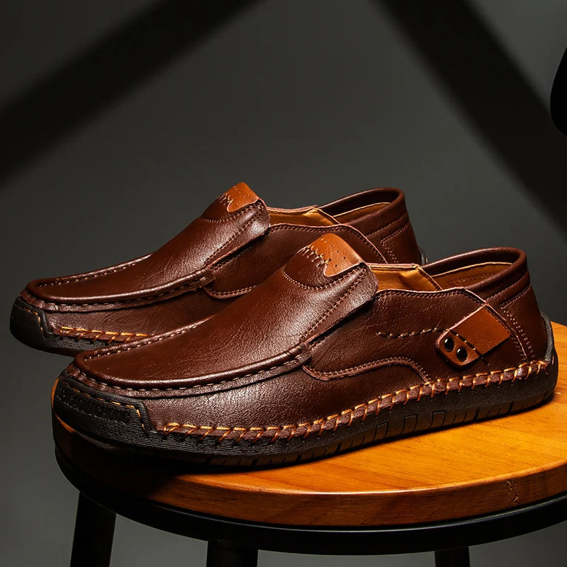 Leder Slip-On Loafer Herren Smart Casual Slipper Schuhe