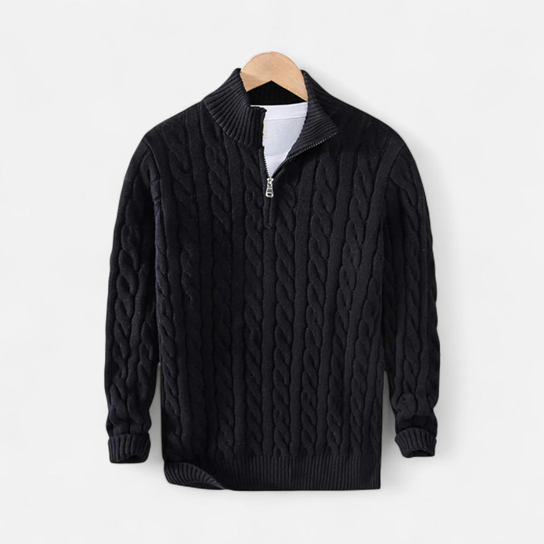 Herren Halbzip-Wollmischpullover – Jennoir