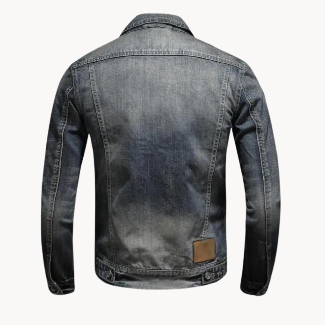 Denim Jacke Herren Jeansjacke Casual Vintage Übergang