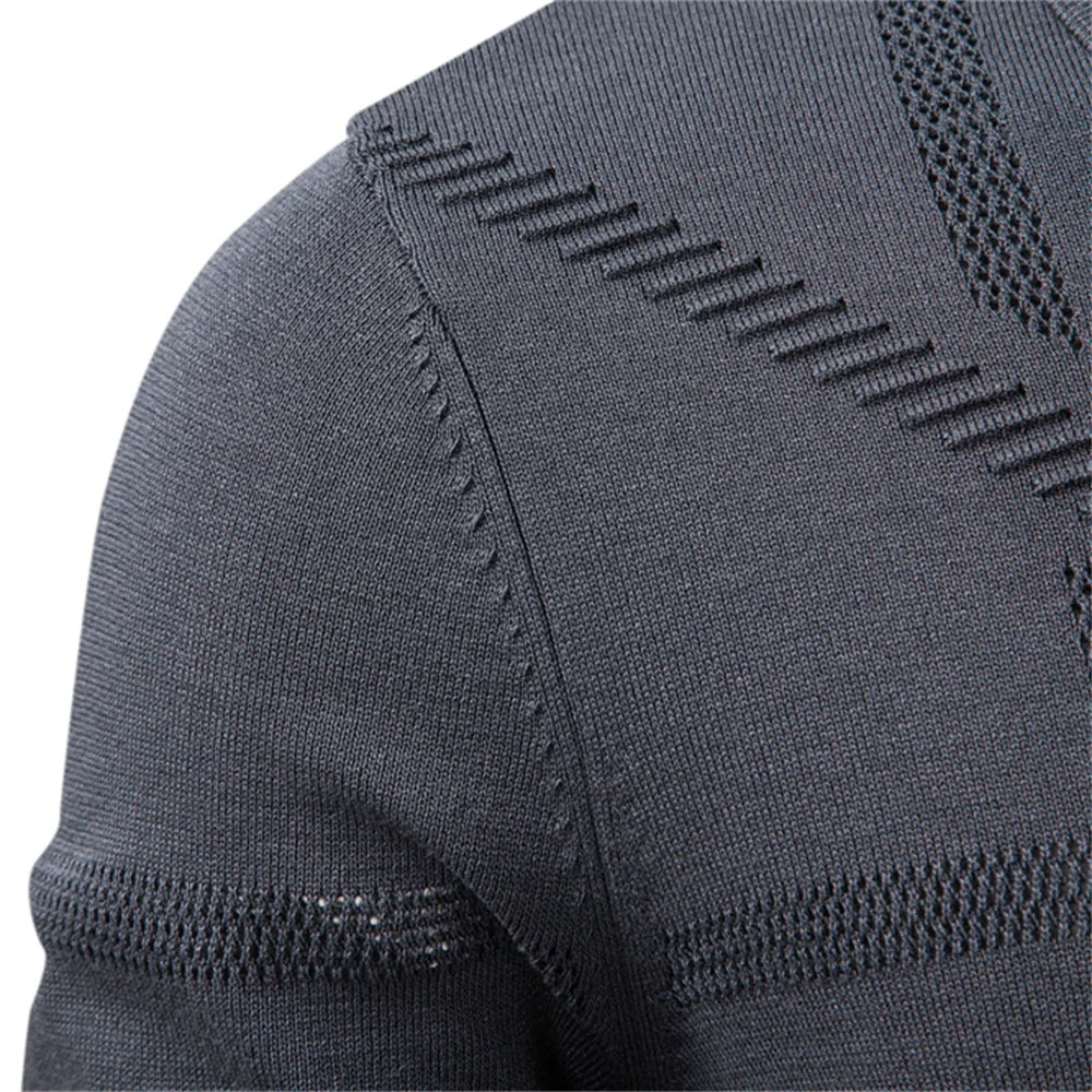 Slim-Fit Strick Poloshirt Herren Kurzarm Smart Casual