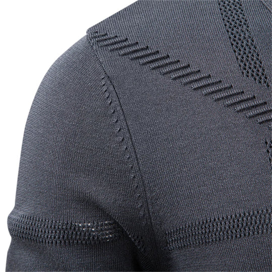 Slim-Fit Strick Poloshirt Herren Kurzarm Smart Casual