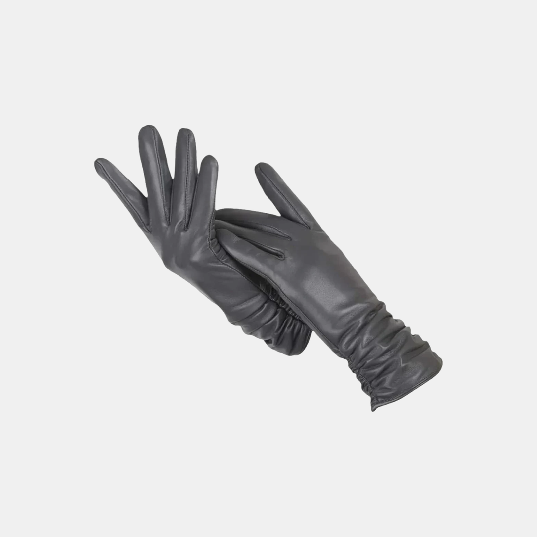 Handschuhe Damen Winter Warm Gefüttert Kunstleder