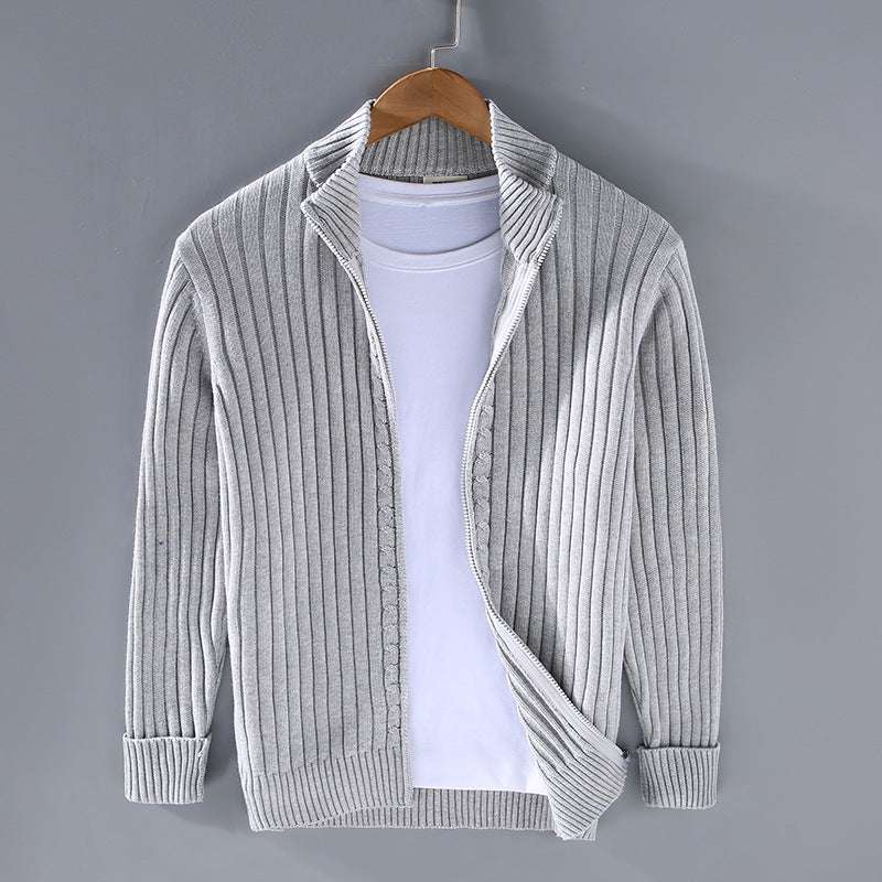 Zip Pullover Herren Strickpullover Old Money Sweater