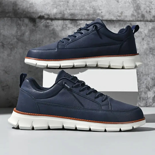 Italienische Leder Sneaker Herren Casual Schnürschuhe