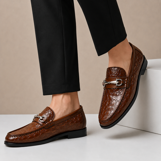 Rindsleder Loafer Herren Slip-On Casual Komfort Slipper