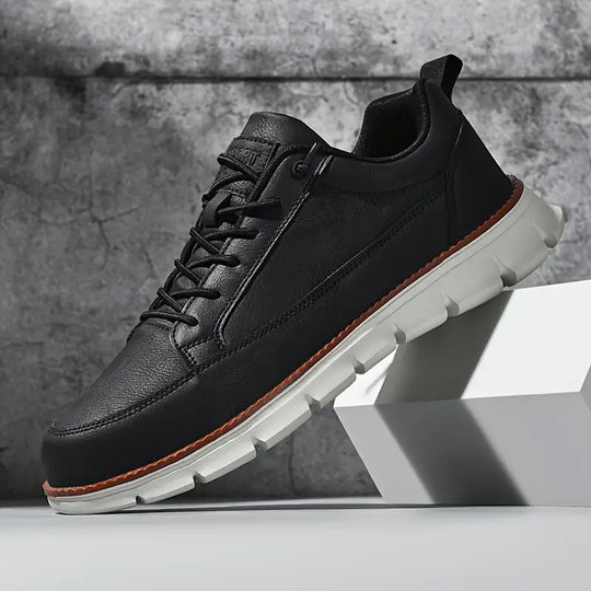Leder Sneaker Herren Gepolstert Leicht Stoßdämpfend