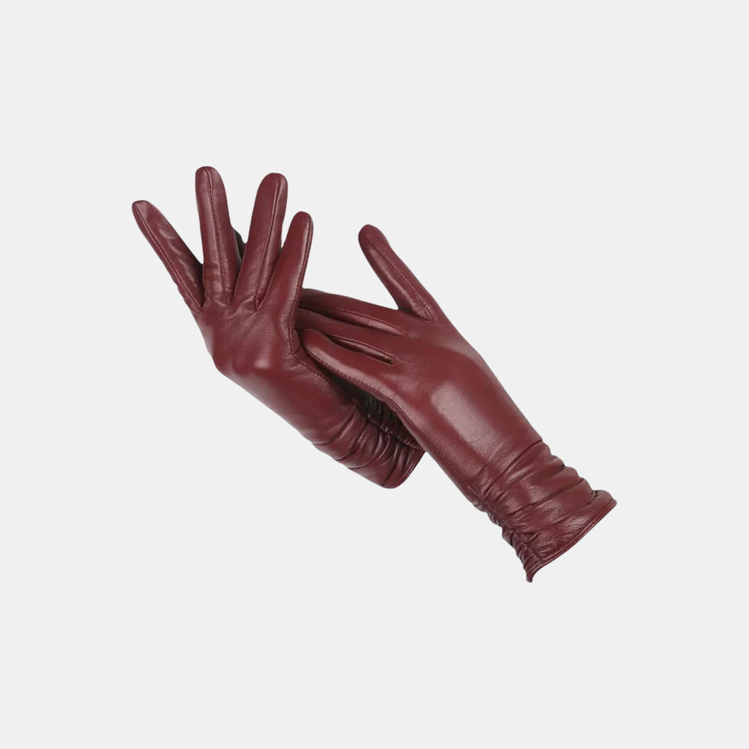 Handschuhe Damen Winter Warm Gefüttert Kunstleder