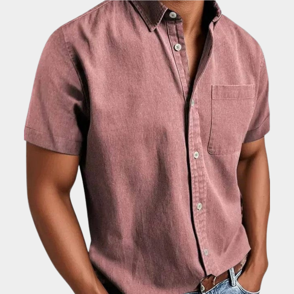 Klassisches Komfort Freizeithemd Herren Kurzarm Casual