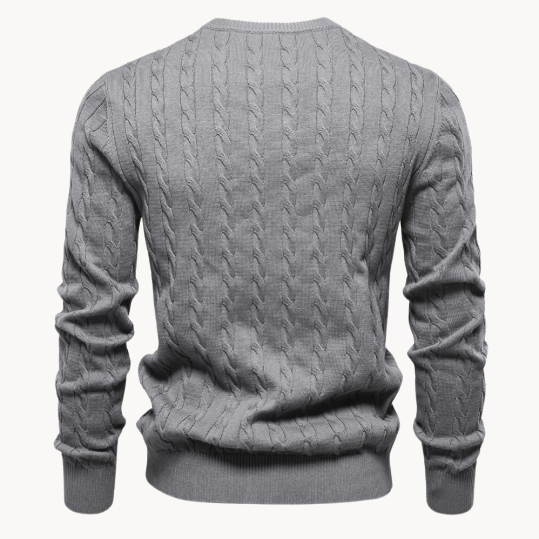 Zopfstrick Pullover Herren Strickpullover Warm Winter
