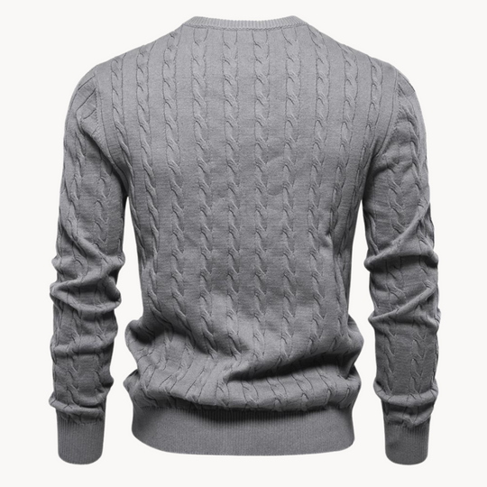 Zopfstrick Pullover Herren Strickpullover Warm Winter