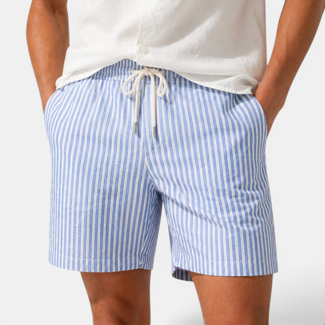Herren Gestreifte Leinenshorts – Jennoir