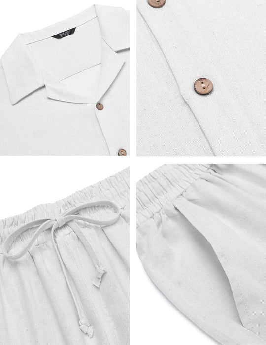 Herren Leinen-Zweiteiler-Set – Leinenhemd mit passender Leinenhose