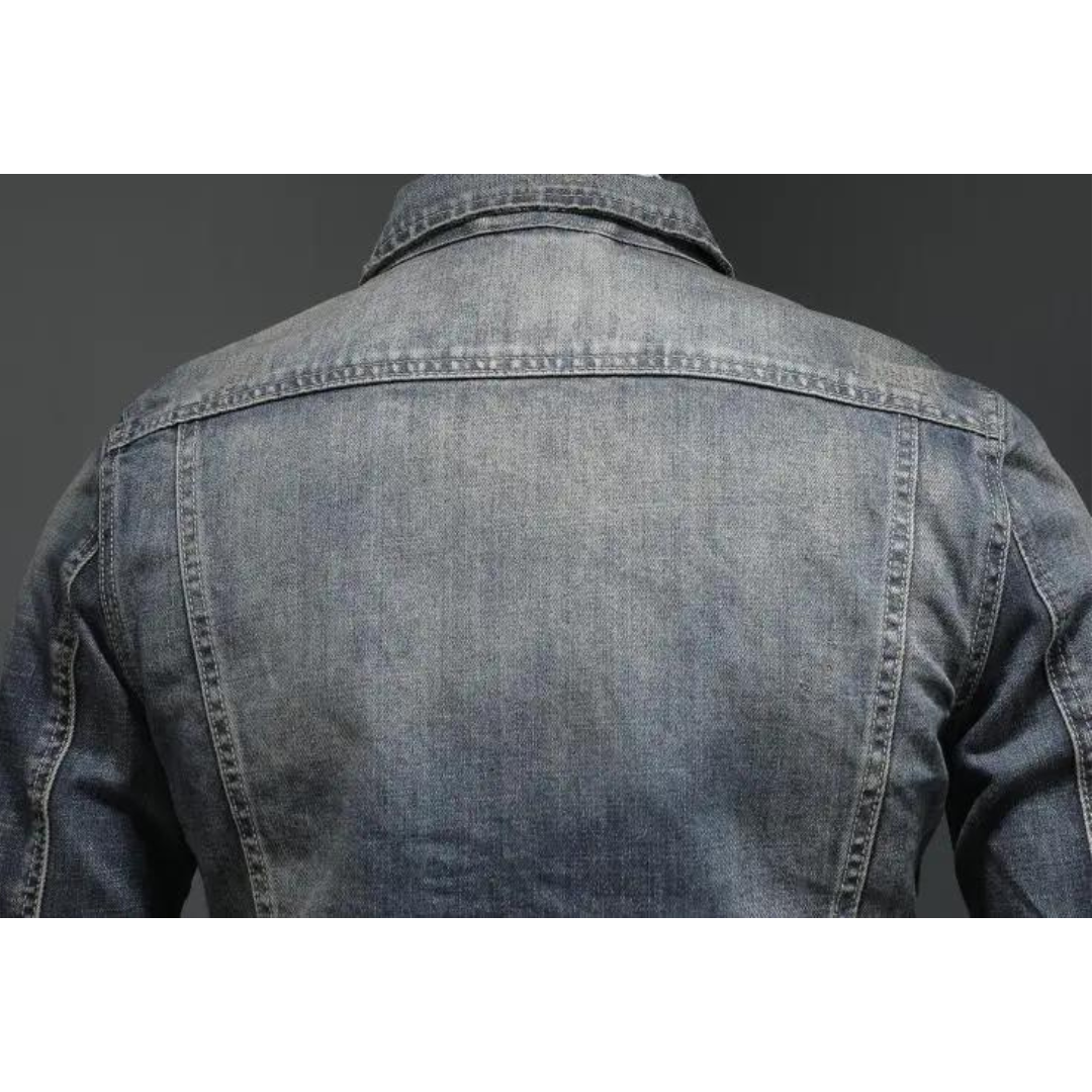 Denim Jacke Herren Jeansjacke Casual Vintage Übergang