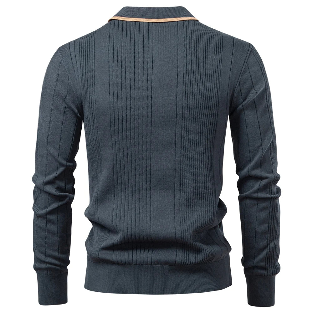 Weiches Strick Poloshirt Herren Kurzarm Smart Casual