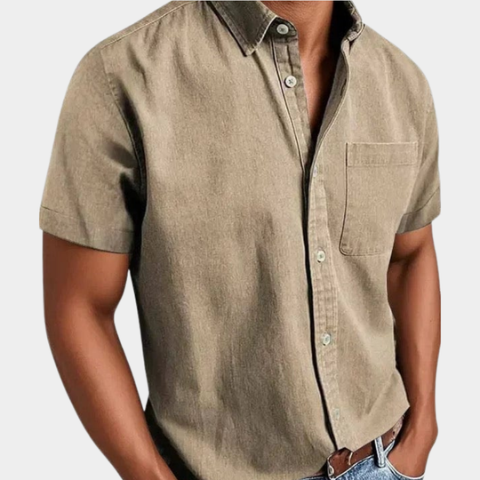 Klassisches Komfort Freizeithemd Herren Kurzarm Casual
