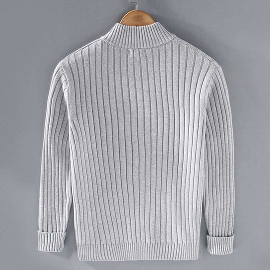 Zip Pullover Herren Strickpullover Old Money Sweater