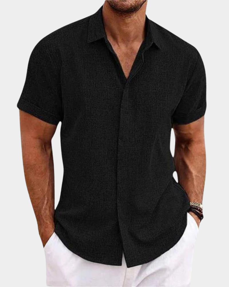 Essential Premium Freizeithemd Herren Kurzarm Casual