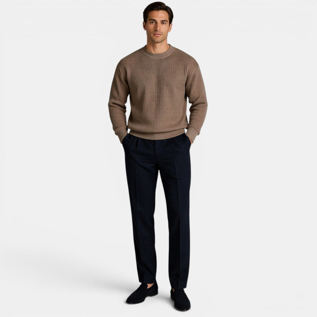 Herren Strick-Rundhals-Pullover – Jennoir