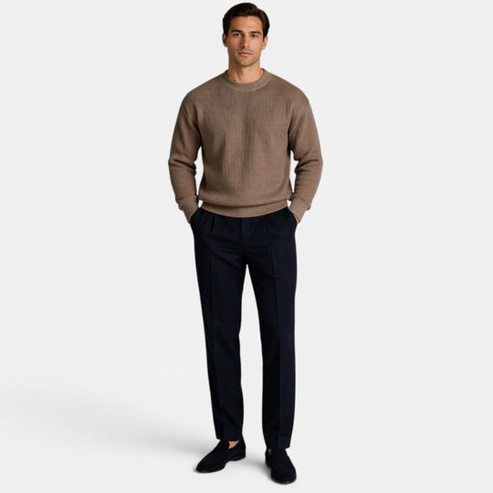 Herren Strick-Rundhals-Pullover – Jennoir