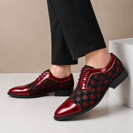 Texturierte Leder Anzugschuhe Herren Business Schuhe
