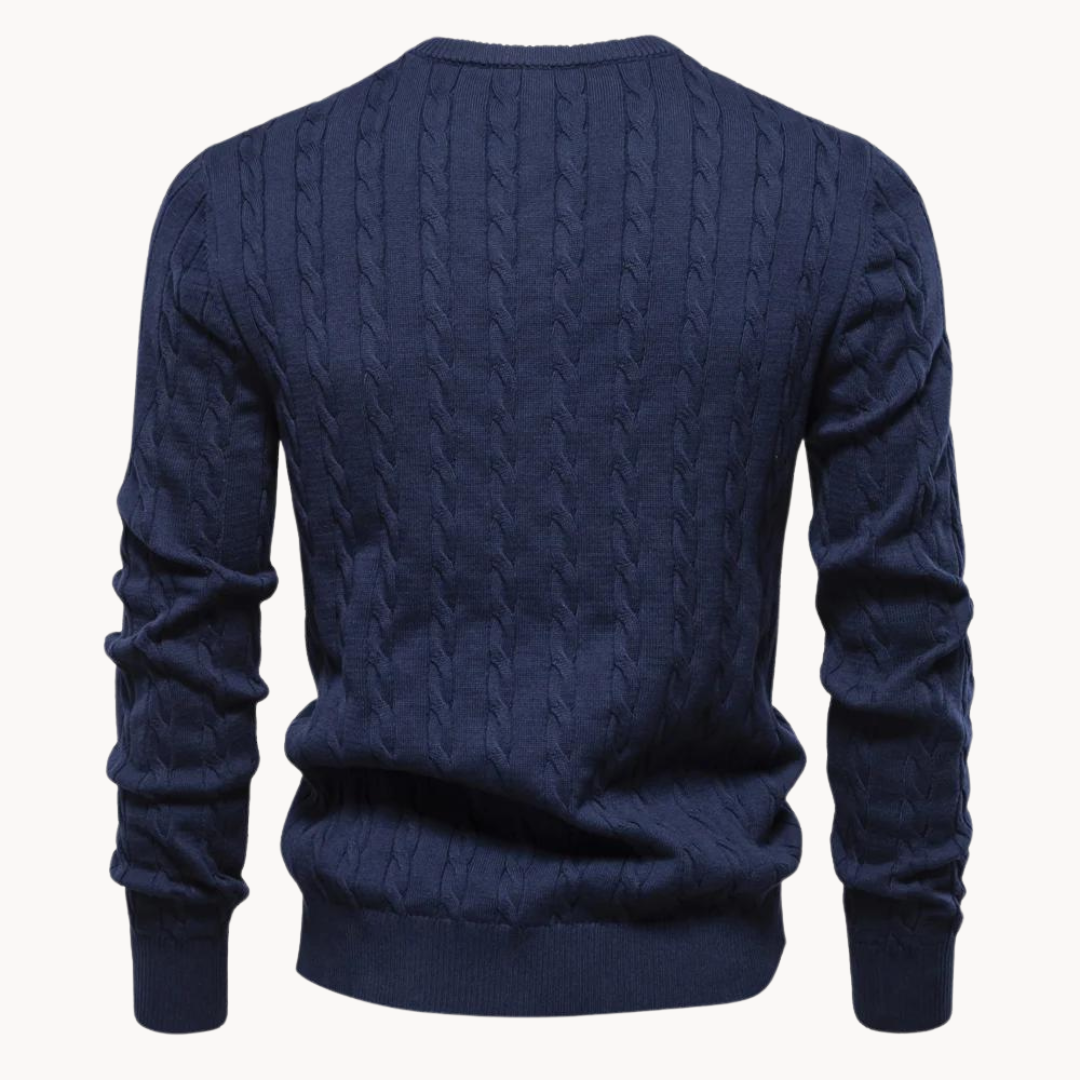 Zopfstrick Pullover Herren Strickpullover Warm Winter