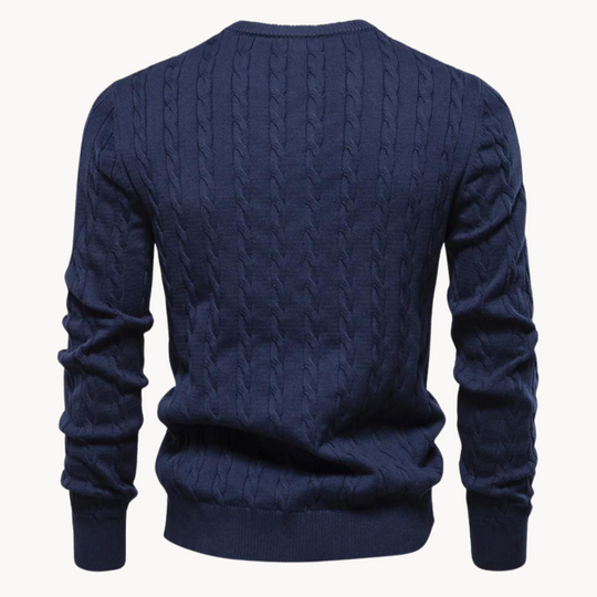Zopfstrick Pullover Herren Strickpullover Warm Winter