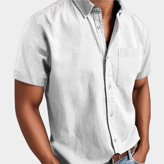 Klassisches Komfort Freizeithemd Herren Kurzarm Casual