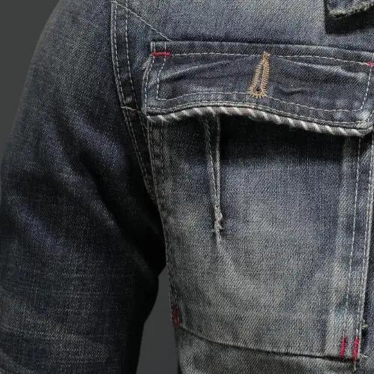 Denim Jacke Herren Jeansjacke Casual Vintage Übergang