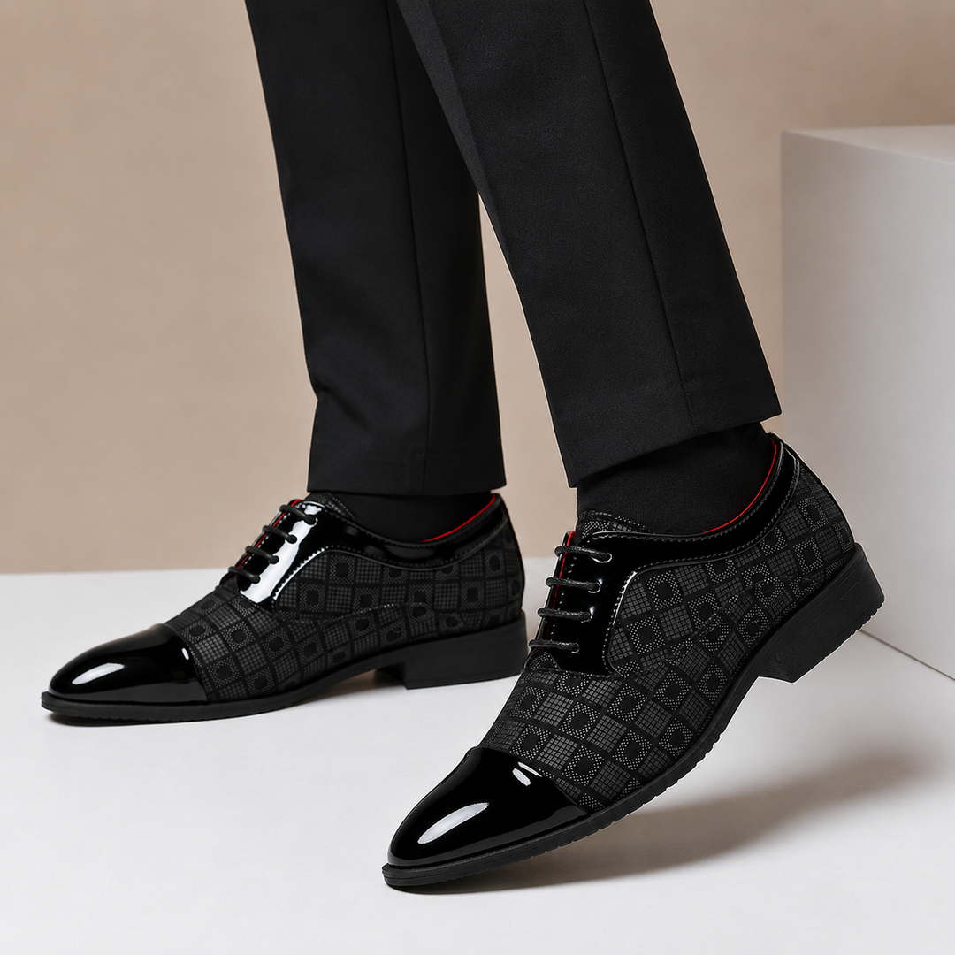 Texturierte Leder Anzugschuhe Herren Business Schuhe