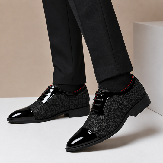 Texturierte Leder Anzugschuhe Herren Business Schuhe