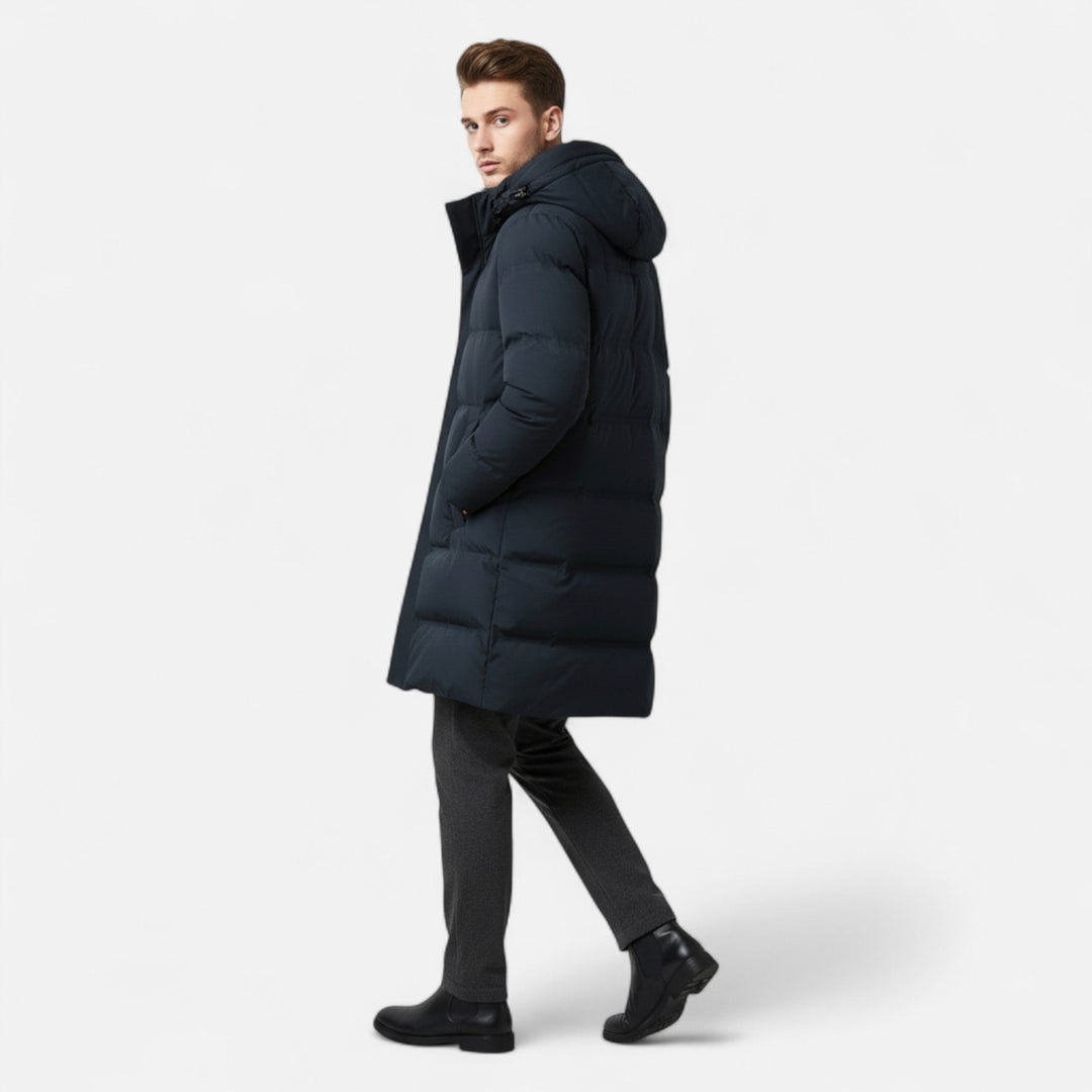 Daunen Parka Herren Kapuze Winter Warm Gefüttert