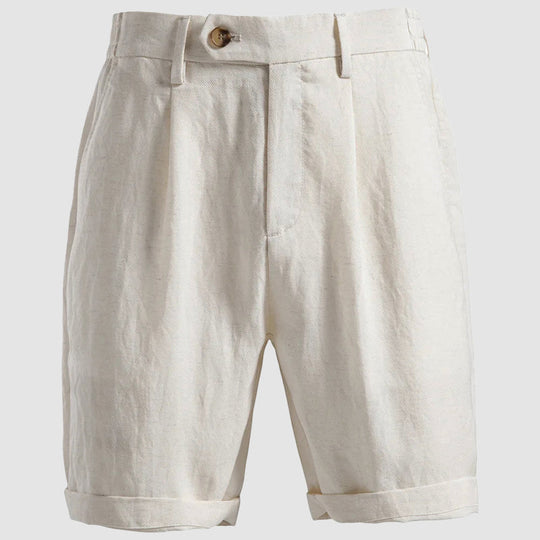 Bundfalten Chino Shorts Herren Lyocell Sommer Tailliert