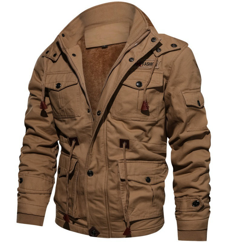 Wasserdichte Winterjacke Herren Fleece Warm Gefüttert