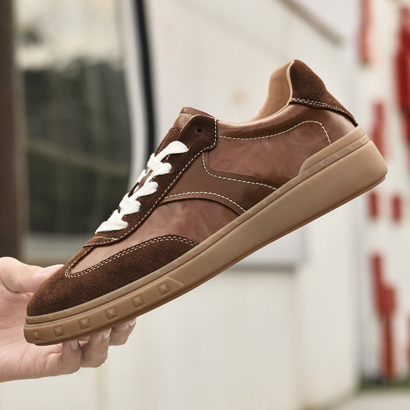 Leder Sneaker Herren Wildleder Akzente Handgefertigt