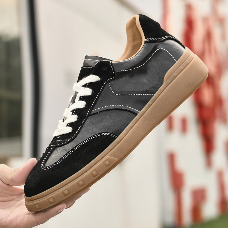 Leder Sneaker Herren Wildleder Akzente Handgefertigt