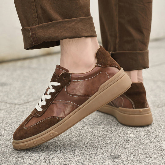 Leder Sneaker Herren Wildleder Akzente Handgefertigt