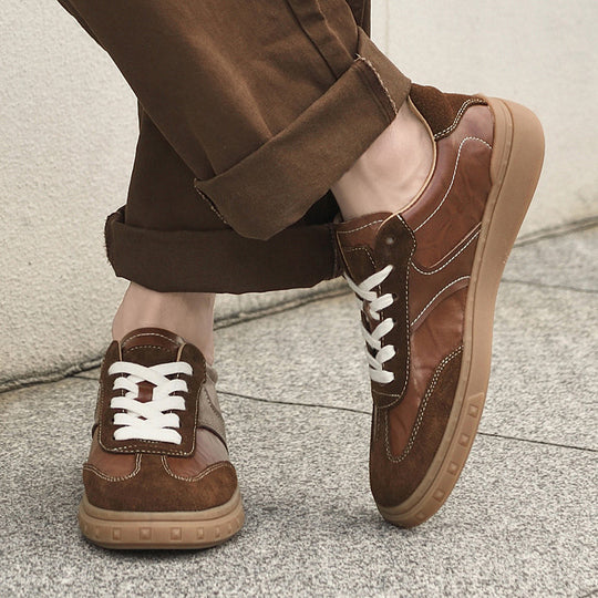 Leder Sneaker Herren Wildleder Akzente Handgefertigt