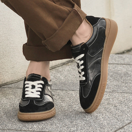 Leder Sneaker Herren Wildleder Akzente Handgefertigt