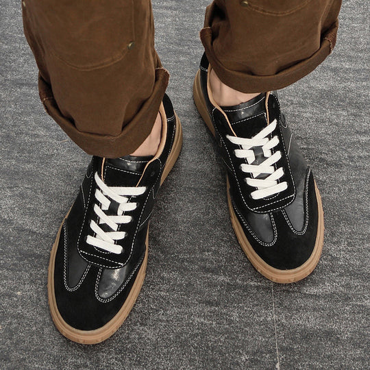 Leder Sneaker Herren Wildleder Akzente Handgefertigt