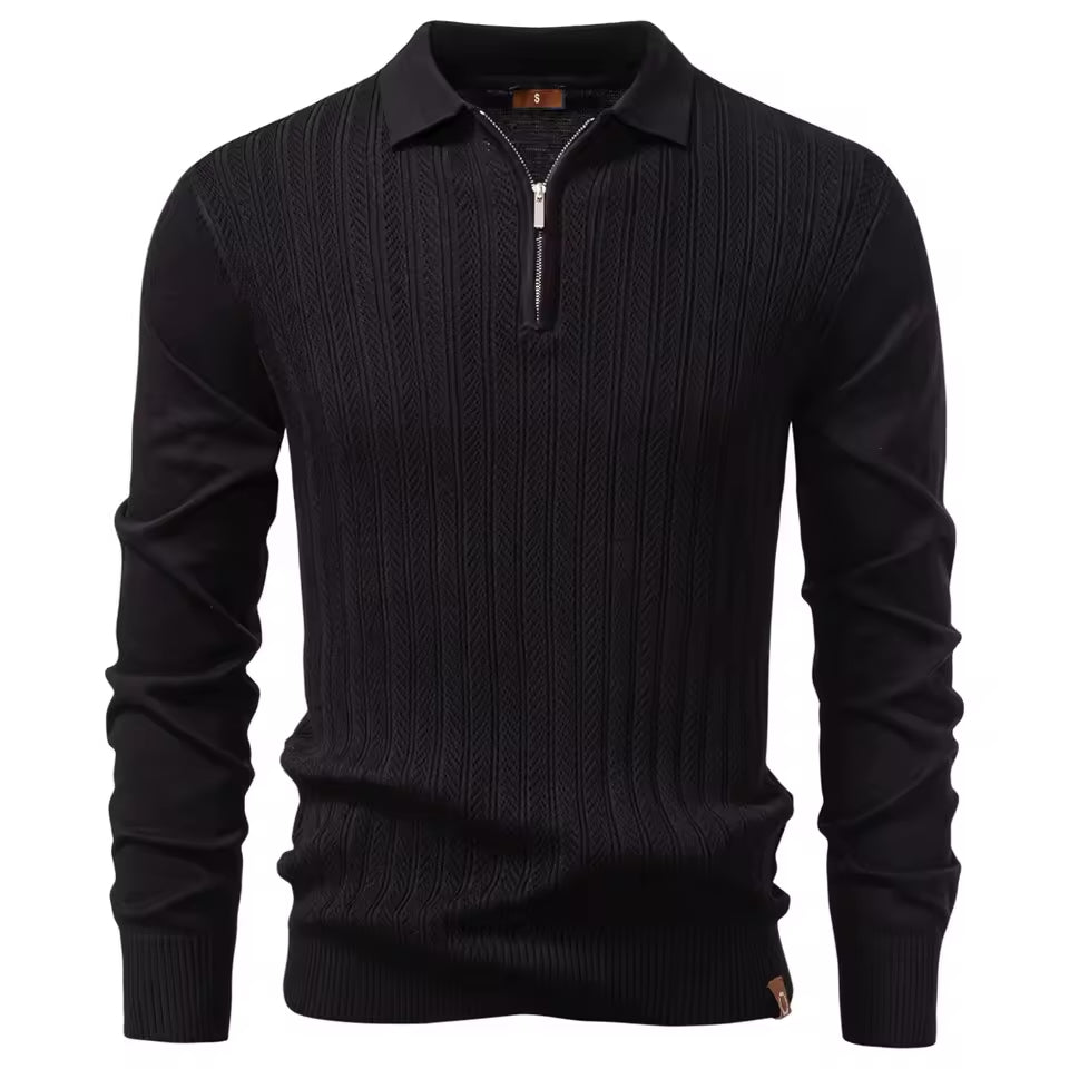 Troyer Quarter-Zip Pullover Herren Urban Sweater Zip