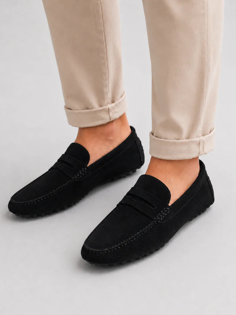 Herren Wildleder-Penny-Loafer | Klassische Slipper