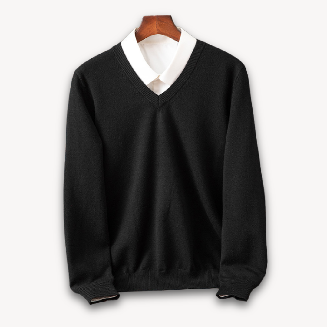 Kaschmir Pullover Herren Strick Weich Warm Sweater