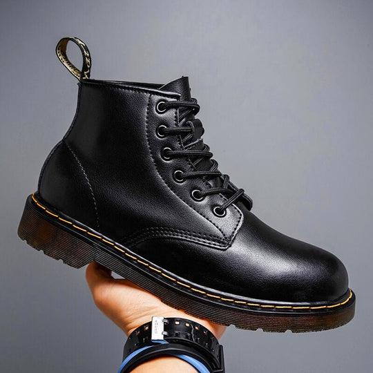 Echtleder Stiefel Herren Vintage Boots Schnürung Leder