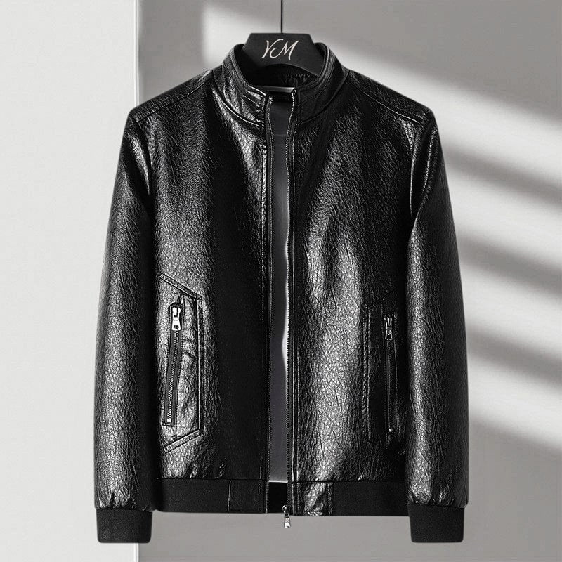 Italienische Lederjacke Herren Echtleder Elegant Slim