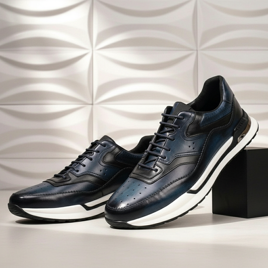 Rindsleder Sneaker Herren Vintage Casual Freizeit