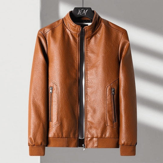 Italienische Lederjacke Herren Echtleder Elegant Slim