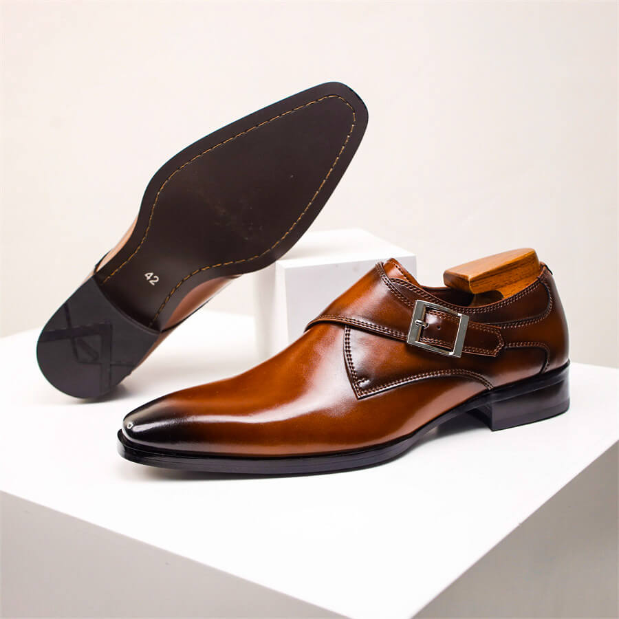Italienische Leder Anzugschuhe Herren Elegant Business